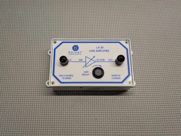 L-Band Line Amplifier 75 Ohm F-type Connectors, 950 - 2150 MHz, 20 - 35 dB